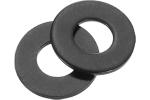 uxcell 1/4-Inch Flat Washer, Alloy Steel Black Oxide Finish Pack of 25