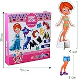 MAGDUM Magnetic Dress Up Doll 23pc Set 56 Outfits Girls Creative Fashion Toy view 3