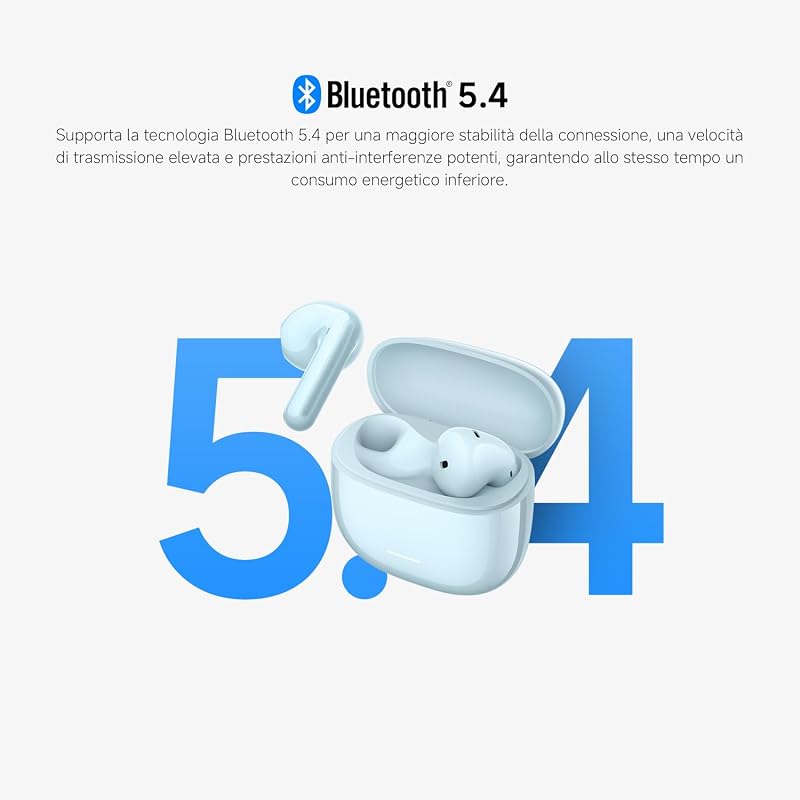 REDMI Buds 8 Active, Cuffie Bluetooth, Autonomia 37h, Bianco