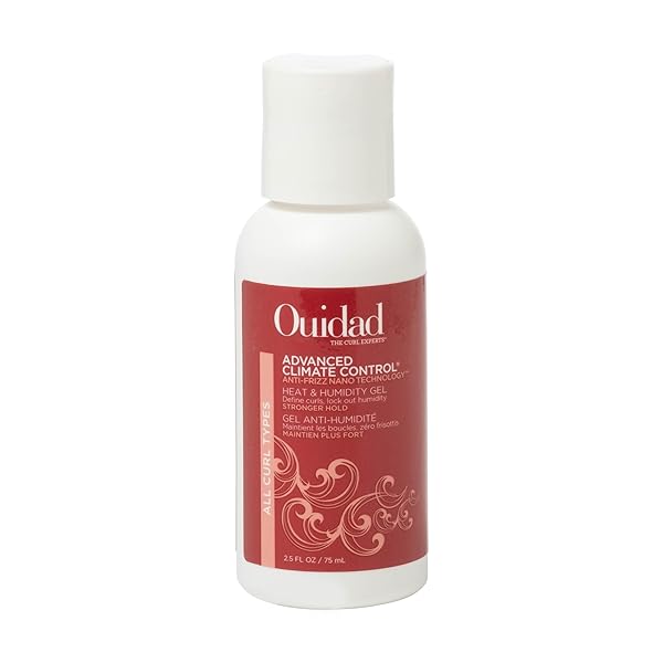 OUIDAD ADVANCED CLIMATE CONTROL HEAT & HUMIDITY STRONGER HOLD GEL TRAVEL SIZE – 2.5 FL OZ, ANTI-FRIZZ NANO TECHNOLOGY, STYLING GEL, PREVENTS FLYAWAYS & FRIZZ, CRUNCH-FREE HOLD, FOR ALL CURL TYPES
