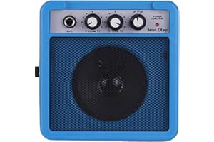 5W Guitar Amplifier Amp Speaker with 3.5mm & 6.35mm Inputs 1/4 Inch Output Supports Volume Tone Adjustment Overdrive