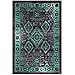 Maples Rugs Georgina Traditional Kitchen Rugs - Non Skid Accent Area Rug [Made in USA], Winberry/Teal, 2'6 x 3'10 (AG5831408)