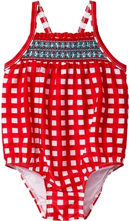 red baby swimsuit