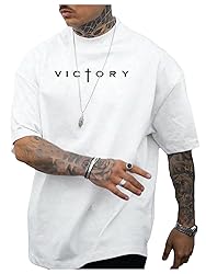 GORGLITTER Men's Crewneck T Shirt Letter Graphic