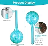 AMFUN 6 Pcs Glass Plant Watering Globes Self Watering System Colorful Hand-Blown view 3