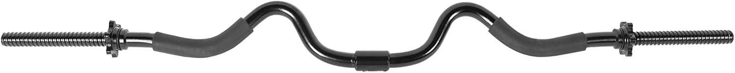 CAP Barbell RB-48T2B Super Curl Bar, Black, 48" : Sports & Outdoors
