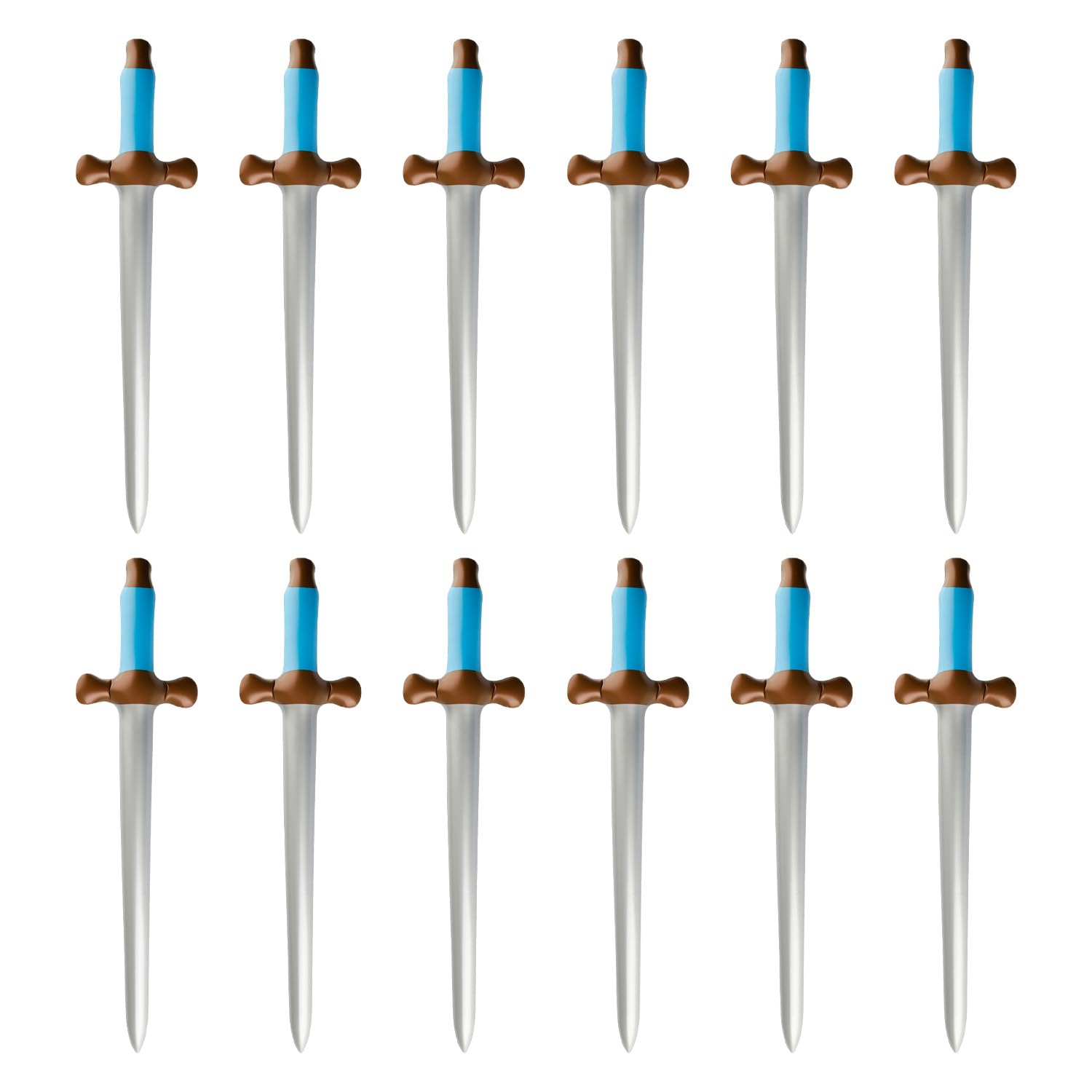 Hopzab 12 Pcs Inflatable Pirate Sword Set, PVC Blow-Up Swords for Kids, Cosplay Costume Accessories, Pirate Party Props, Halloween Party Supplies, Theme Decorations