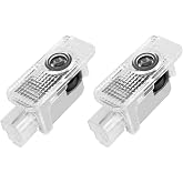 2Pcs Never Fade LED Door Light Logo Projection, Ghost Shadow Puddle Light Compatible for A3/A4/A5/A6/A7/A8/Q3/Q5/Q7/R8/TT/RS/S3/S4/S5/S6 Accessories (4 Rings)