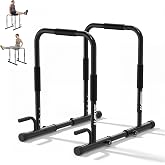 Dip Bar station &amp; Push Up Bar for Home Calisthenics Equipment 420LB | Adjustable Dip Bars Heavy Duty Parallettes &amp; Parallel Bars with Soft High Density Foam Handles Upper Body Workout Equipment