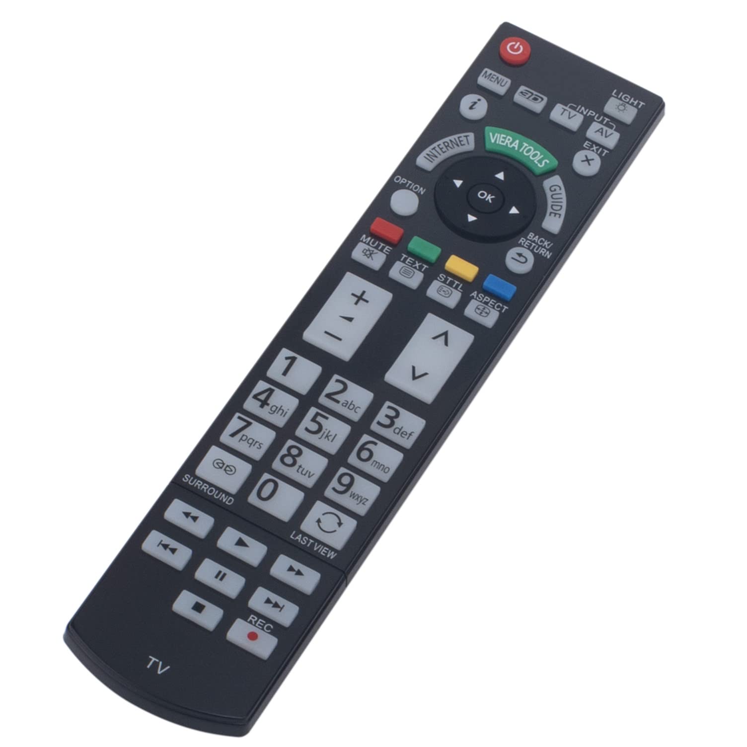 VINABTY N2QAYB000715 Replace Remote Control Fit for Panasonic TV TX-L42WT50T TX-L47DT50B TX-P50ST50J TX-P55VT50E TX-P65VT50Y