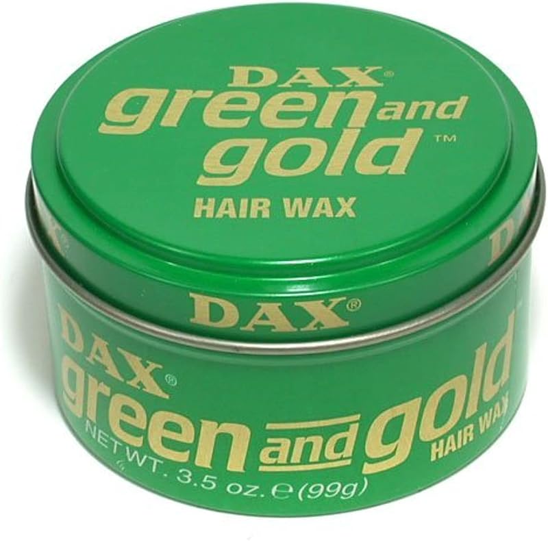 DAX Green and Gold Hair Wax for Thick Hair Strong Hold Styling Sculpting 3.4 oz