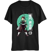 Amazon.com: Demon Slayer Mens Anime T-Shirt Kimetsu No Yaiba Shirt ...