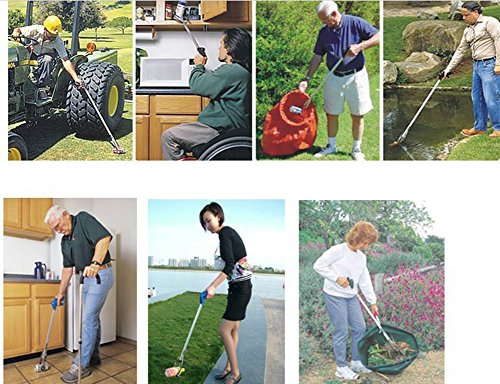 32” Suction Cup Reacher Grabber Tool Foldable Reacher Grabber Pick Up Tool,Extender Long Arm Reacher Trash Pickers Folding Hand Long-Reach Pick-Up Grippe, Grab Reach Tool for Trash Pick Up#23-JSQ