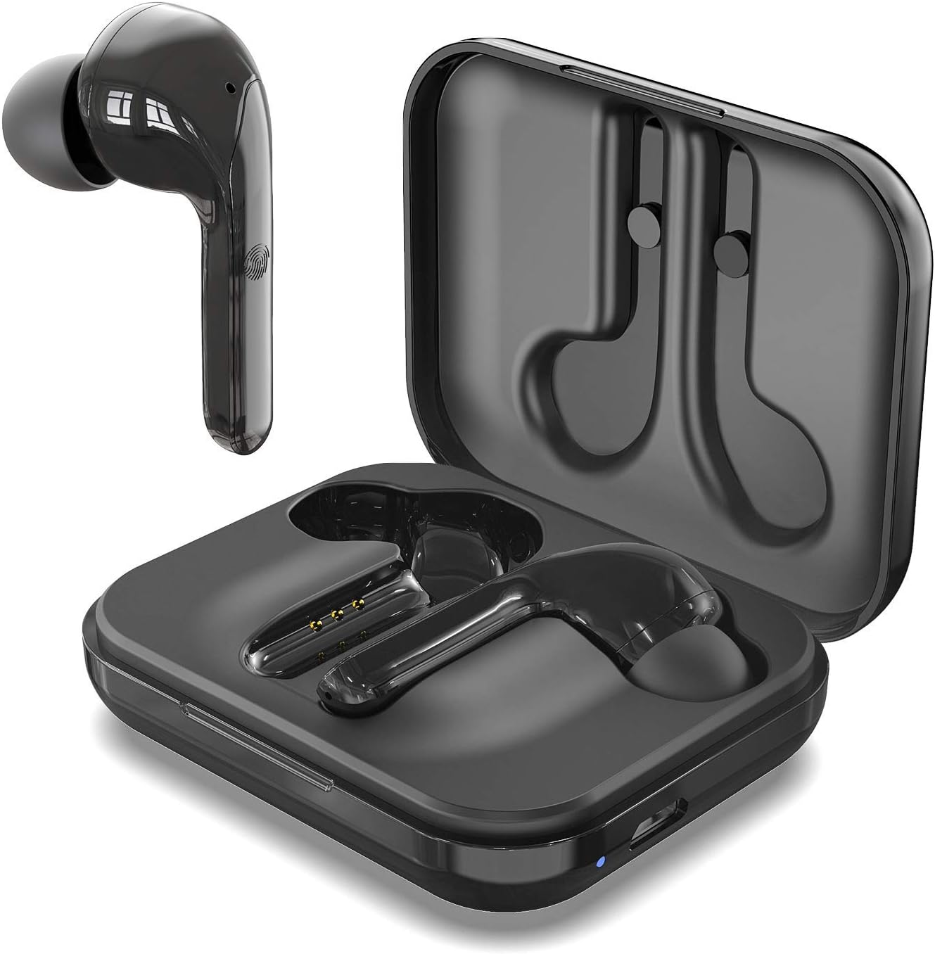 Arbily Wireless Earbuds, Bluetooth 5.0 Earphones with Charging Case HI-FI Stereo Sound Noise Cancelling with Touch Control, Support Aptx Sound Quality, Bluetooth Headphones for Outdoor Sport Running
