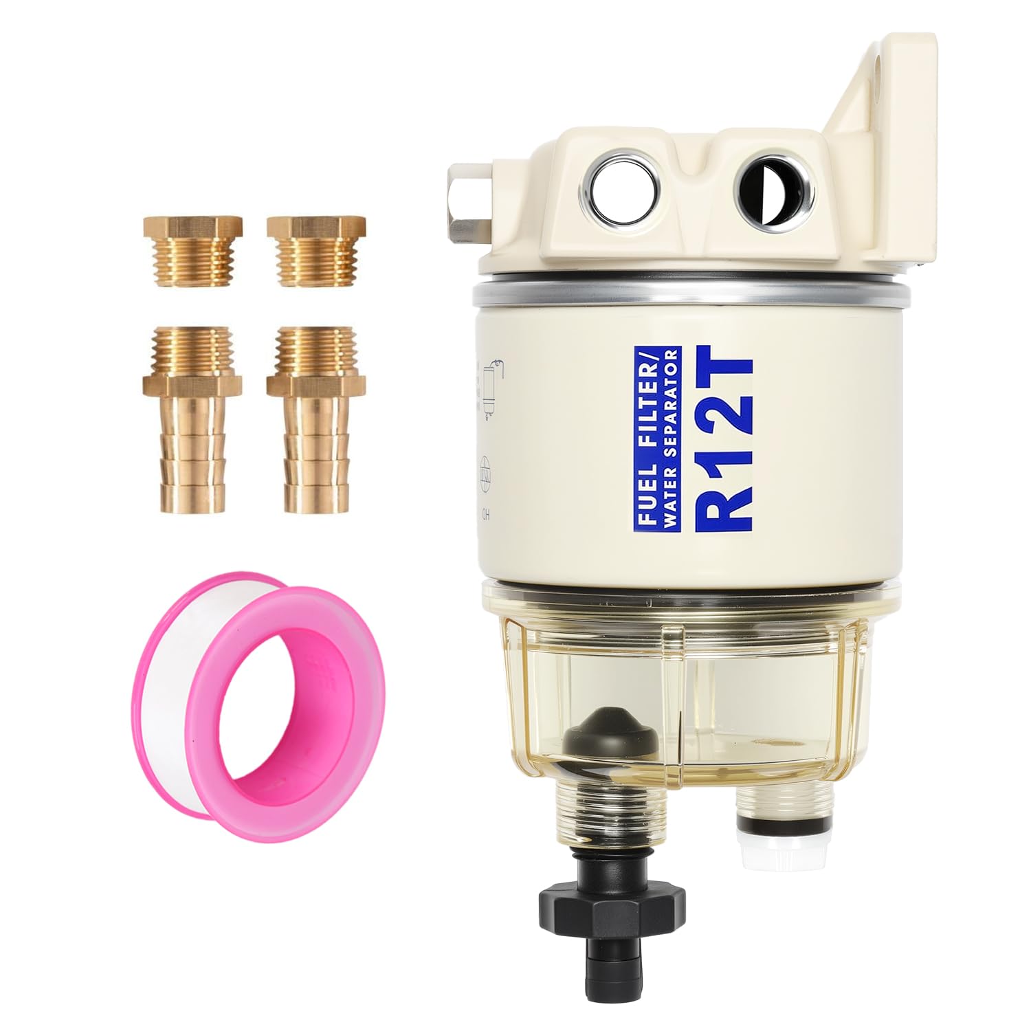 AUIVERED R12T Marine Fuel Water Separator Kit, 10