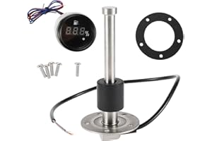 A ABSOPRO 150mm Fuel Sending Unit and Gauge Kit 5.9" for Boat Car Truck RV Fuel Sending Unit Marine Fuel Sender Unit