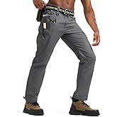 TBMPOY Men's Ripstop Cargo Work Pants Water Resistant Tactical Hiking Military Construction Outdoor Pants 10 Pockets