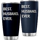 CUBICER Best Husband Ever Design Stainless Steel 20 Oz Tumbler Gift For From Wife Anniversary Birthday Valentine'S Day Drink Bottle Travel Hot Insulated Tea Iced Mug Cool Heat Coffee