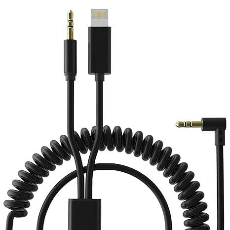 huirid [6.6ft] audio - aux - kabel kompatibel withi phone xs / xs - i seite & l seite interface) auto - aux - kabel federdrah