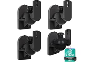 WALI Speaker Wall Mounts, Bookshelf Speaker Wall Mount Brackets, Surround Sound Speaker Mounts, Hold up to 7.7 lbs, (SWM402),