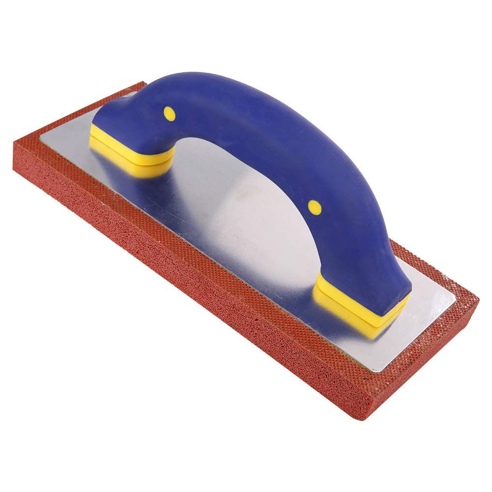 Rubber Plastering Trowel, 10.2 x 3.9 x 3.5Inches Mason Scraper Tiling Tools with Handle for Concrete Plaster