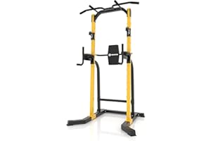 ZENOVA Pull Up Bar Station Power Tower, Adjustable Height Dip Bar for Home Gym Multi-Function Strength Training Workout Equipment