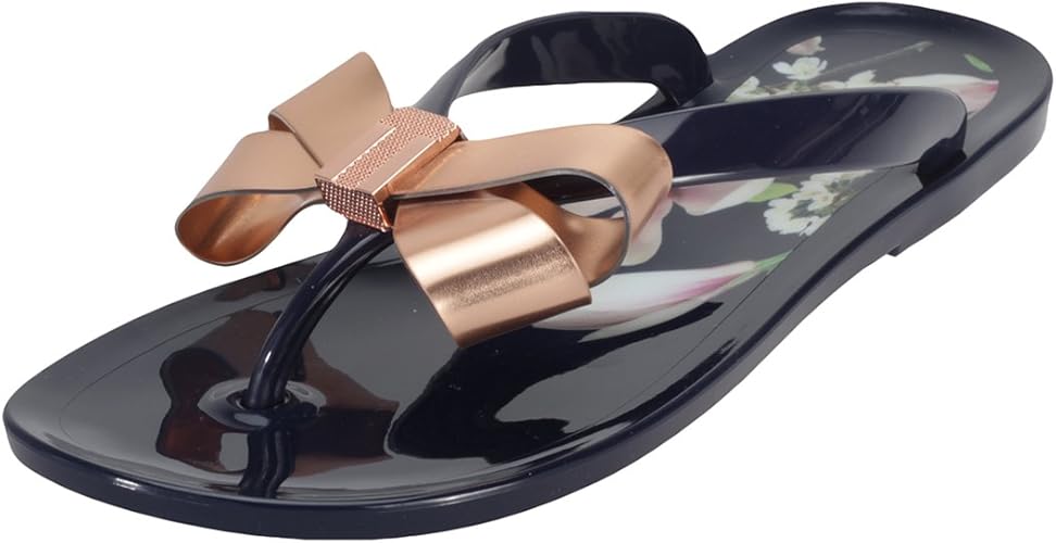 ted baker navy flip flops