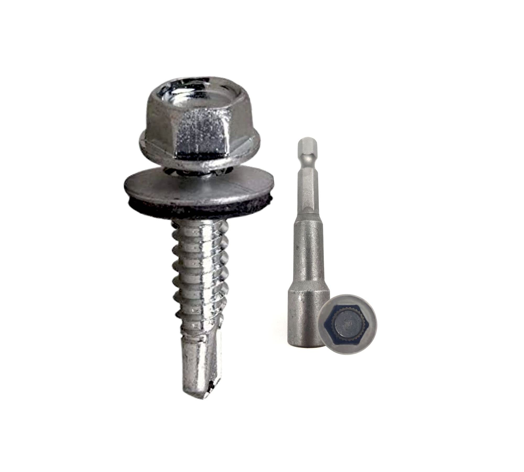 DOJA Industrial |SELF Tapping Screws Metal with Washer 4,8x19 (Pack 100) with Drill Glass M8 (Pack 1) — image 1