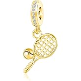 QeenseKc Love Bicycle Bike Dangle Charm Rainbow Crystal Sport Fan Bead for Pandora Bracelet