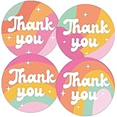 Anwyll Thank You Stickers - Rainbow Star Thank You Stickers for Small Business 480Pcs 1.5In Thank You Sticker for Packaging Self Adhesive Thank You Party Favor Seal Label Sticker for Card(4 Design)