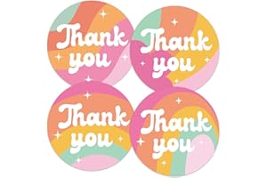 Anwyll Thank You Stickers - Rainbow Star Thank You Stickers for Small Business 480Pcs 1.5In Thank You Sticker for Packaging Self Adhesive Thank You Party Favor Seal Label Sticker for Card(4 Design)