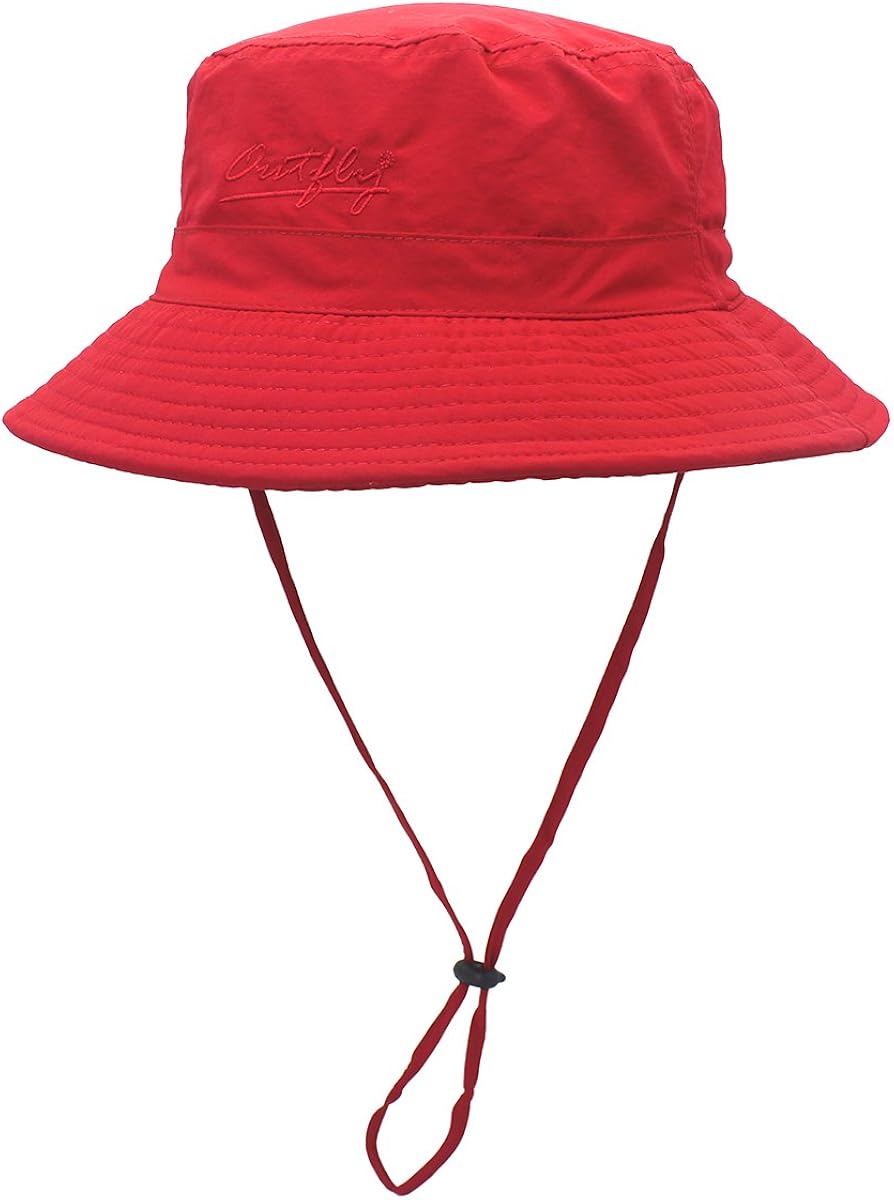Home Prefer Unisex Mens Womens Lightweight Breathable Daily Summer Boonie Hat Sun Protection Bucket Hat Outdoor Fishing Hat, Red at  Women’s Clothing store