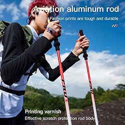 AONIJIE Trekking Poles - 2 Pcs Collapsible Aluminum