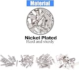 Glarks 120-Pcs Shelf Pins 4 Styles 5mm 6mm Nickel Plated Silver view 4