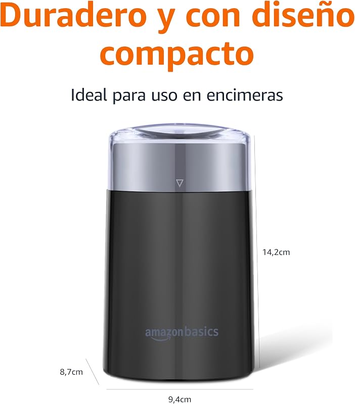Moedor de café elétrico Amazon Basics, preto