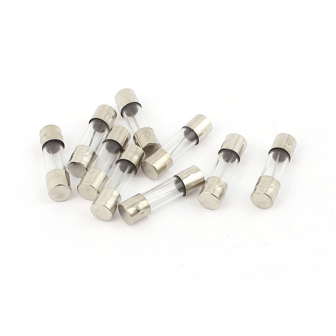 sourcingmap 10Pcs 250V 10A Quick Blow Glass Fuses Tube 5mm x 20mm