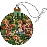 GRAPHICS & MORE Alice in Wonderland Garden Party Wood Christmas Tree Holiday Ornament