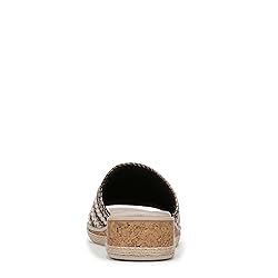 BZees Womens Breezy Slide Sandal Black Raffia 6 W