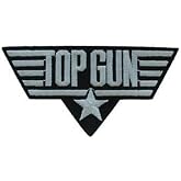 EagleEmblems PM0245 PM0245 Patch-USN,TOP Gun,White (4.25'')