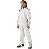 YKR Kids Sweatsuit Girls Boys Fleece 2 Piece Outfits Hooded Sweatshirt and Jogger Sweatpants Athletic Clothing Sets