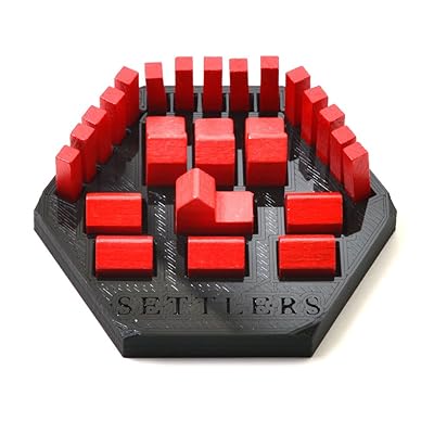 Solid Factory | Settlers Game Piece Holder/Organizer - Black (Set of 6)