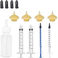 Xuanda Mini Pet Feeding Bottle and Syringes with Nipples for Small Cat Dog Animals (Model 4)