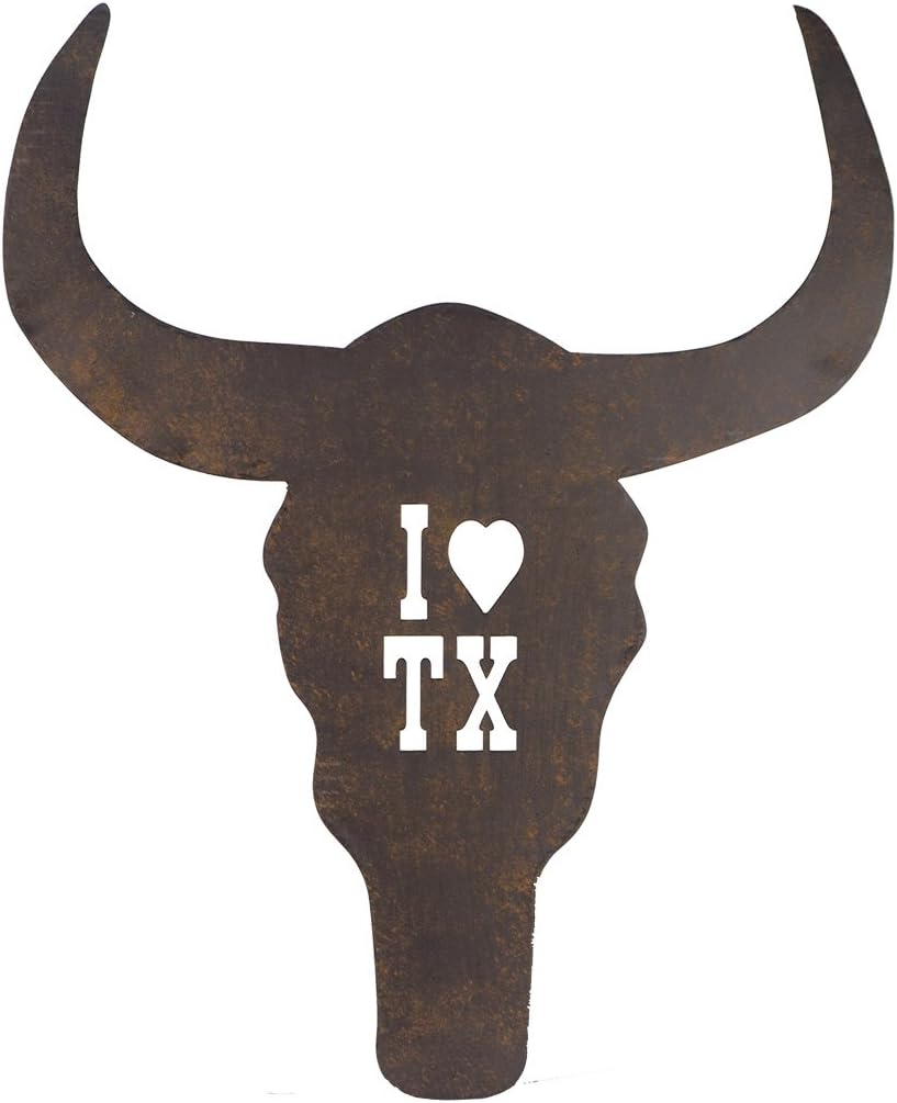 Home & Garden TEXAS LONGHORN 24" X 18" METAL WALL ART