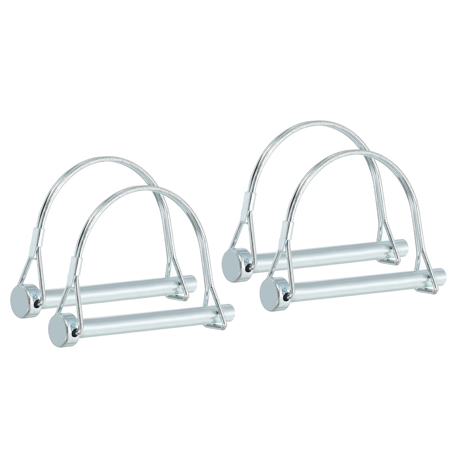 PATIKIL Trailer Coupler Pin 5/16x3-3/8x2.87"(D*L*IW), 4 Pcs Wire Lock Pin Safety Shaft Locking Pin Round Pto Pins for Farm Trailers Lawn Hitches Garden Tractor Kayak Boat (8x85x73mm)