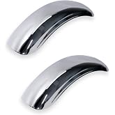 JMCHstore Universal Chrome Wide Fender for for Coleman CT200U CT200UEX BT200X, Mudguard for Axis M200 Viper 200 HS200 196cc Off-Road Mini Bike 8 inch rim parts (200CC)
