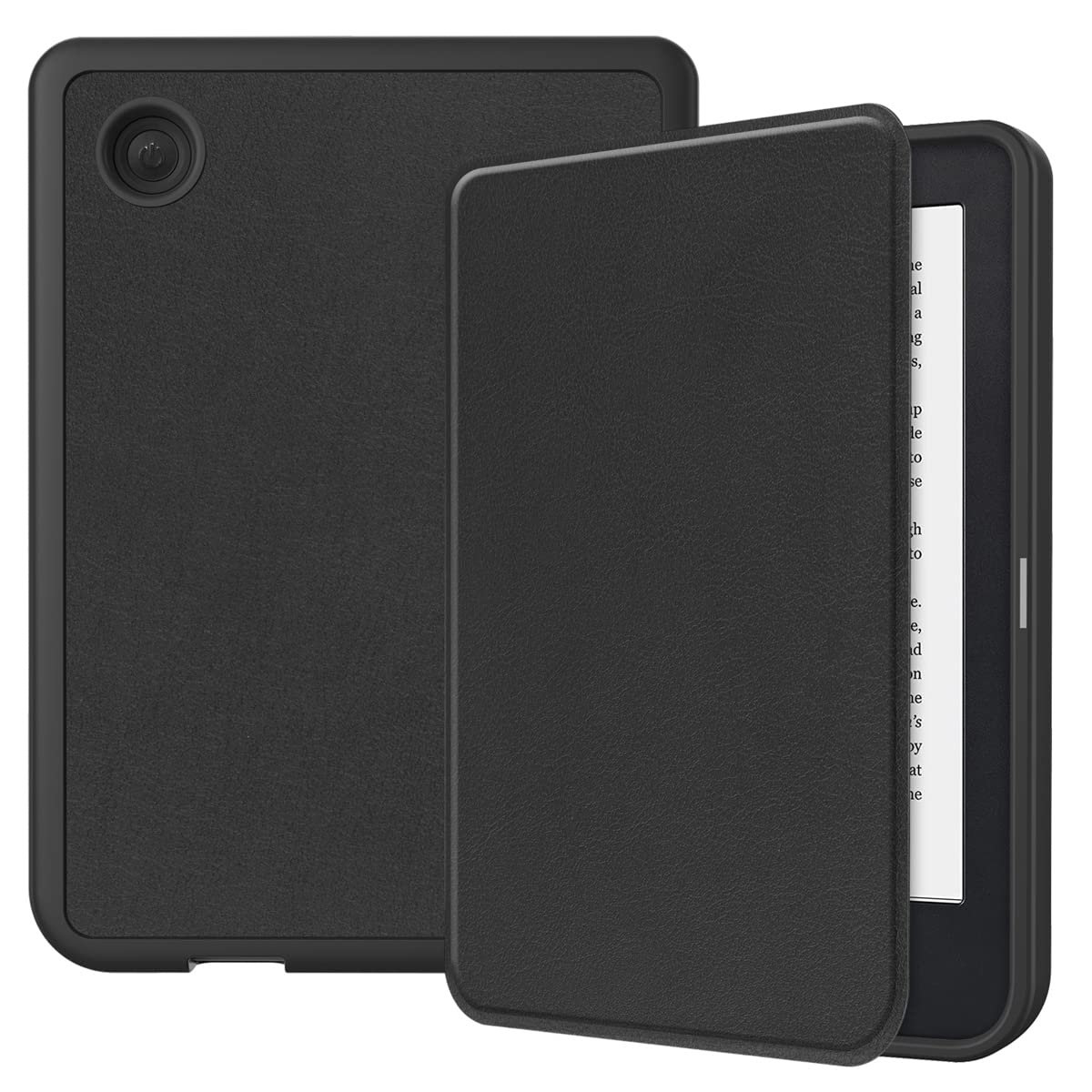 LMFULM® Case for KOBO Clara 2E (6 Inch) PU Leather Case Slim Lightweight Smart Protective Shell With Auto Sleep/Wake Flip Cover Holster Black