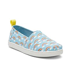 TOMS Girls Alpargata Loafer Flat, Blue Glow-in-Dark