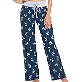 ZzWwR Womens Stylish Comfy Cute Drawstring Lounge Pajama Pants High-Waist Wide Leg Girls Sleepwear Long Yoga Pjs Bottom