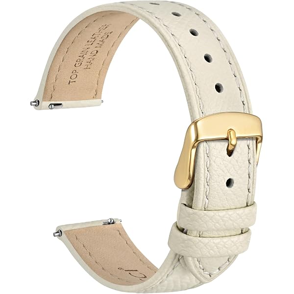 Bracelet Cuir Véritable EACHE Pour Montre Femme - Largeurs 12mm à 20mm - Boucle Rapide - Couleurs Multiples
