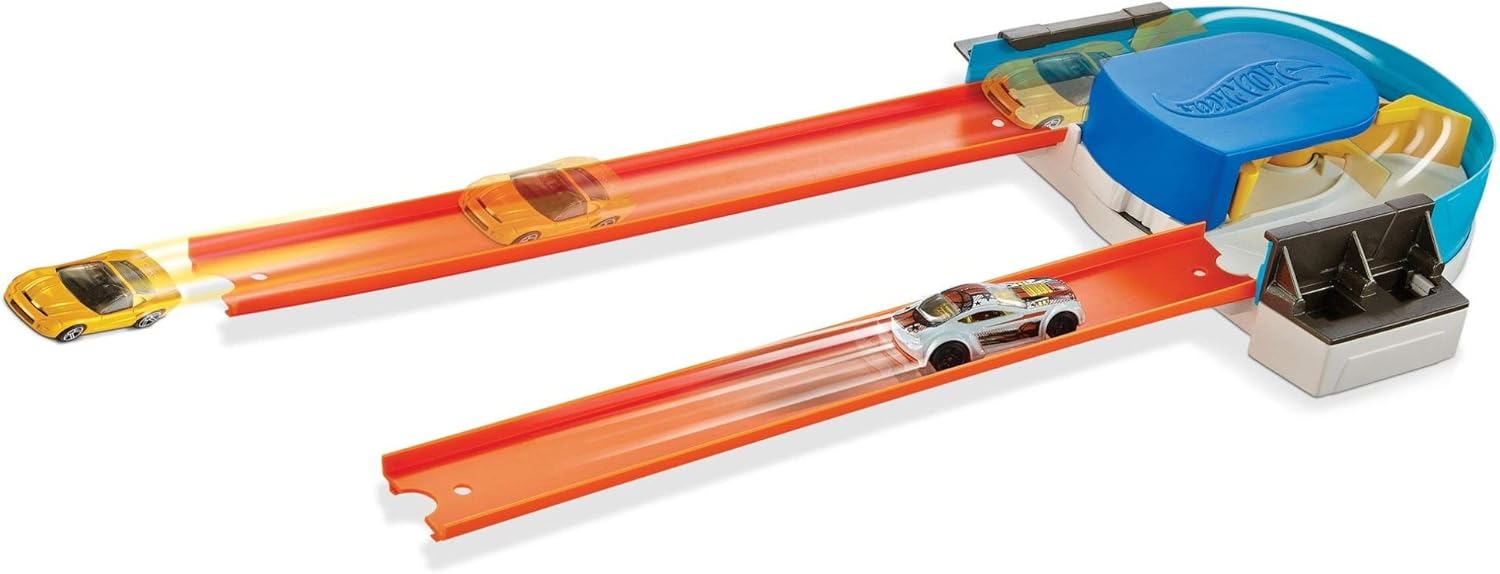 hot wheels track builder cdu with curved track pieces